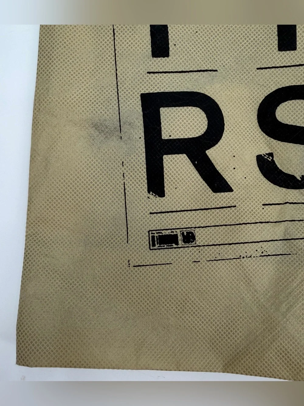 Urban Outfitters Drawstring Bag Backpack Tan Logo Recycled